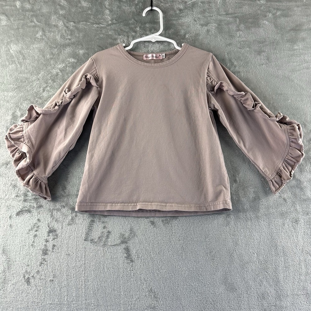 Colorful Childhood Top Girls 130 (8) Mauve Pink Long Bell Sleeve Ruffles